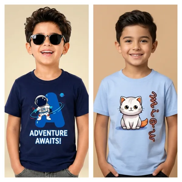 Multicolor_Cotton_Printed_Graphic_T-Shirts_Kids_Boy_And_Girl_|_Pack_Of_2
