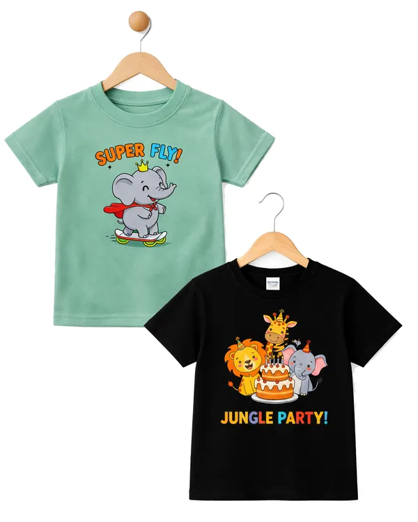 Multicolor_Cotton_Printed_Graphic_T-Shirts_Kids_Boy_And_Girl_|_Pack_Of_2