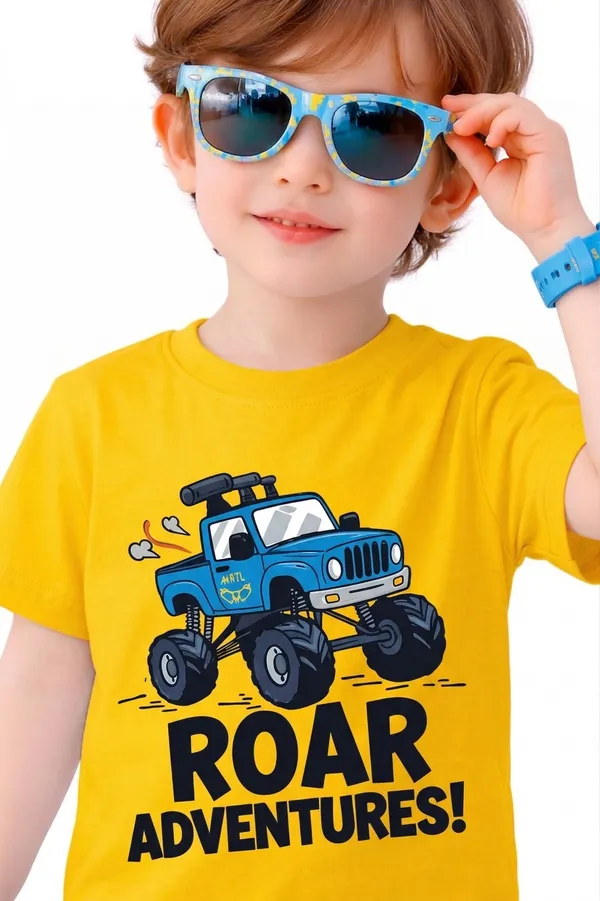 Yellow_&_Black_Trendy_Summer_Collection_T-Shirt_And_Short_Set_For_Kids_Boy_And_Girl