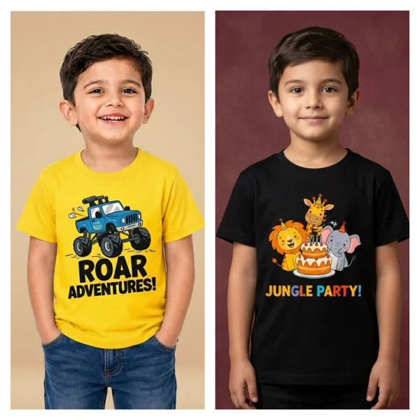 Multicolor_Cotton_Printed_Graphic_T-Shirts_Kids_Boy_And_Girl_|_Pack_Of_2
