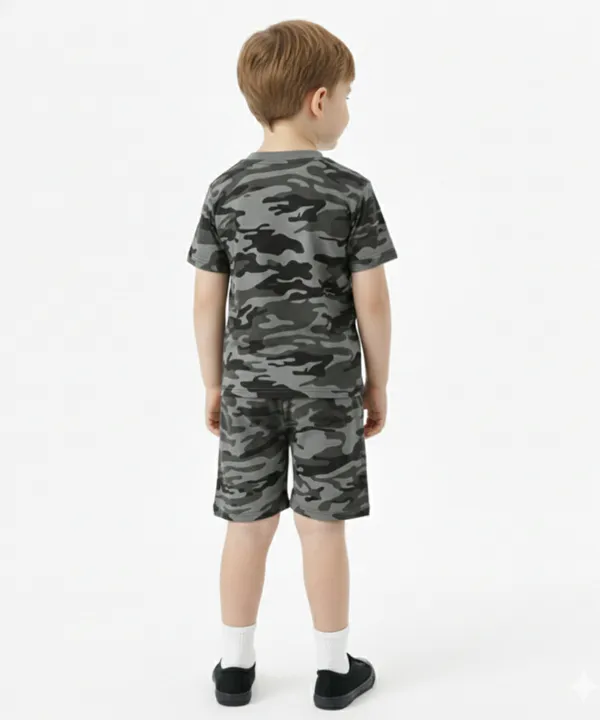 Grey_Camouflage_Army_Printed_Hosiery_Cotton_T-Shirt_And_Short_Set_For_Kids_Boy_And_Girl