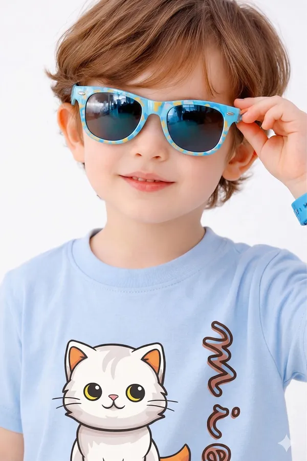 Sky_Blue_Trendy_Summer_Collection_T-Shirt_And_Short_Set_For_Kids_Boy_And_Girl