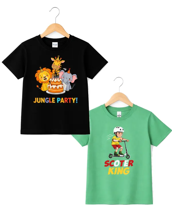 Multicolor_Cotton_Printed_Graphic_T-Shirts_Kids_Boy_And_Girl_|_Pack_Of_2