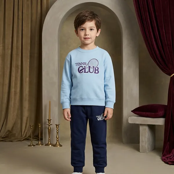 Sky_Blue_And_Navy_Printed_Hosiery_Cotton_Round_Neck_Full_Sleeve_T-Shirt_And_Pyjama_Set_For_Kids_Boy_And_Girl