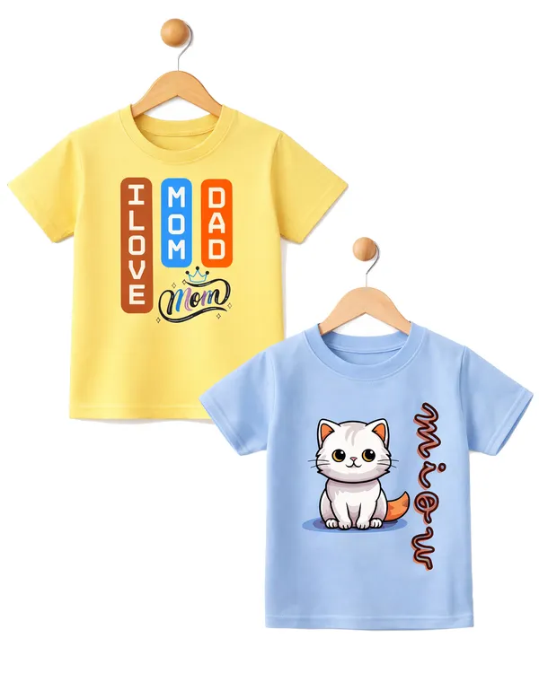 Multicolor_Cotton_Printed_Graphic_T-Shirts_Kids_Boy_And_Girl_|_Pack_Of_2