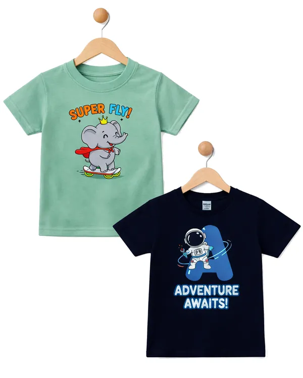 Multicolor_Cotton_Printed_Graphic_T-Shirts_Kids_Boy_And_Girl_|_Pack_Of_2