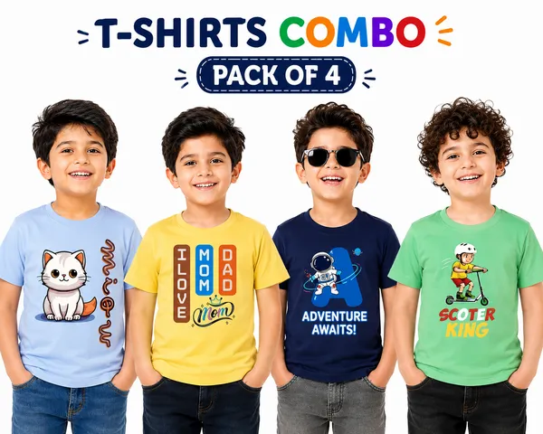 Multicolor_Cotton_Printed_Graphic_T-Shirts_Kids_Boy_And_Girl_|_Pack_Of_4