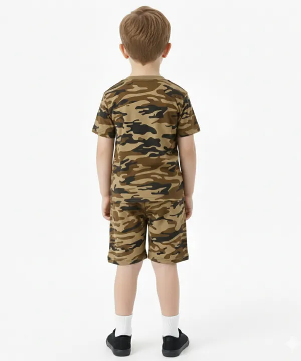 Brown_Camouflage_Army_Printed_Hosiery_Cotton_T-Shirt_And_Short_Set_For_Kids_Boy_And_Girl