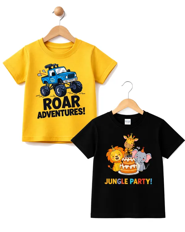 Multicolor_Cotton_Printed_Graphic_T-Shirts_Kids_Boy_And_Girl_|_Pack_Of_2
