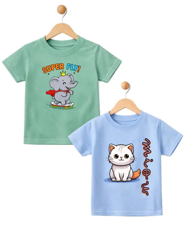 Multicolor_Cotton_Printed_Graphic_T-Shirts_Kids_Boy_And_Girl_|_Pack_Of_2
