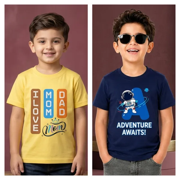 Multicolor_Cotton_Printed_Graphic_T-Shirts_Kids_Boy_And_Girl_|_Pack_Of_2