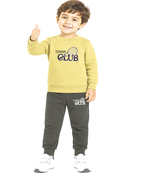 Yellow_And_Black_Printed_Hosiery_Cotton_Round_Neck_Full_Sleeve_T-Shirt_And_Pyjama_Set_For_Kids_Boy_And_Girl