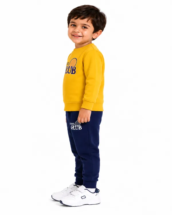Mustard_Yellow_And_Navy_Printed_Hosiery_Cotton_Round_Neck_Full_Sleeve_T-Shirt_And_Pyjama_Set_For_Kids_Boy_And_Girl
