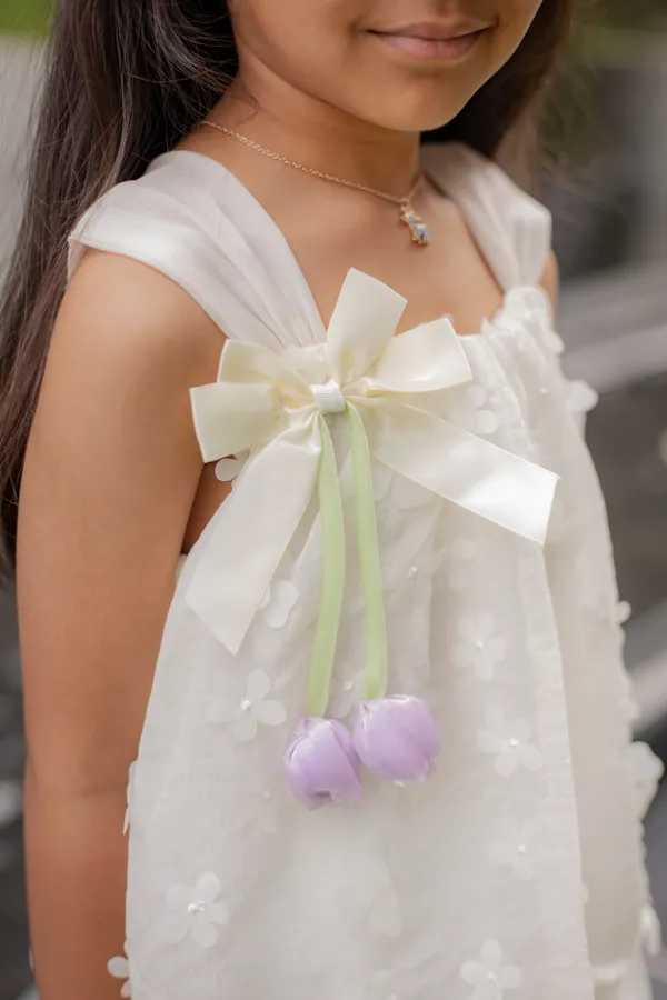 White_Neoprene_Tulle_Sleeveless_Floral_Layered_Dress_For_Girls