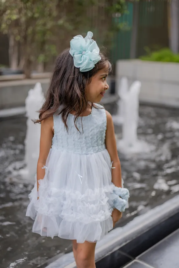 White_Neoprene_Tulle_Sleeveless_Party_Dress_For_Girls