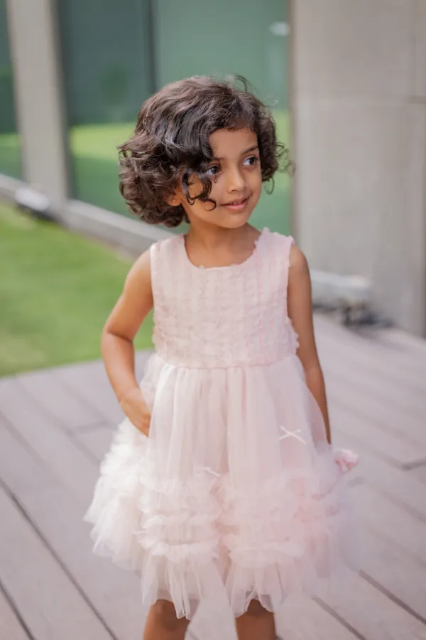 Pink_Neoprene_Tulle_Sleeveless_A-Line_Dress_For_Girls