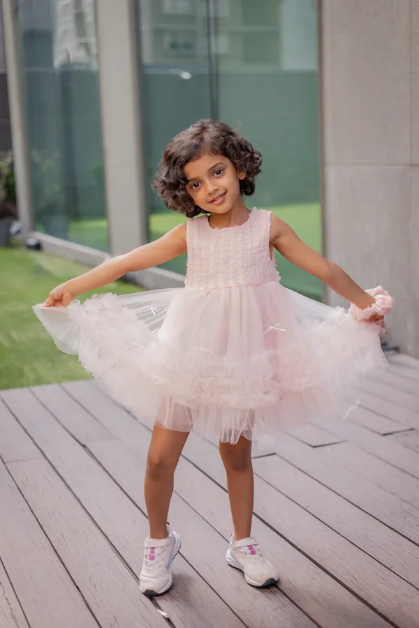 Pink_Neoprene_Tulle_Sleeveless_A-Line_Dress_For_Girls