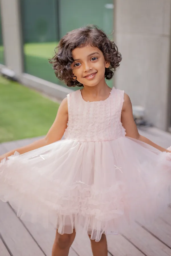 Pink_Neoprene_Tulle_Sleeveless_A-Line_Dress_For_Girls