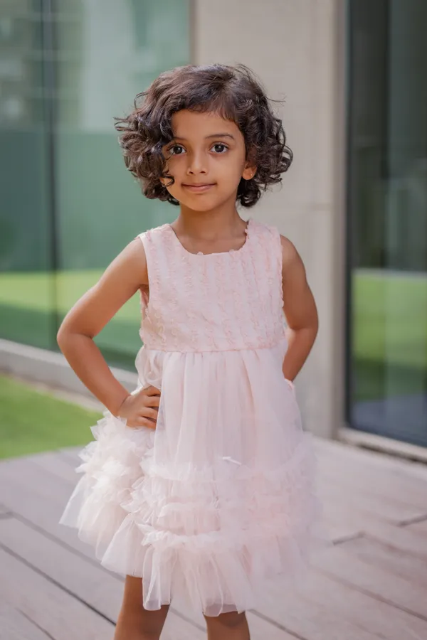 Pink_Neoprene_Tulle_Sleeveless_A-Line_Dress_For_Girls