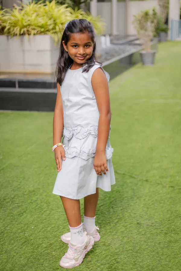 White_Premium_Cotton_Sleeveless_Ruffle_Dress_For_Girls