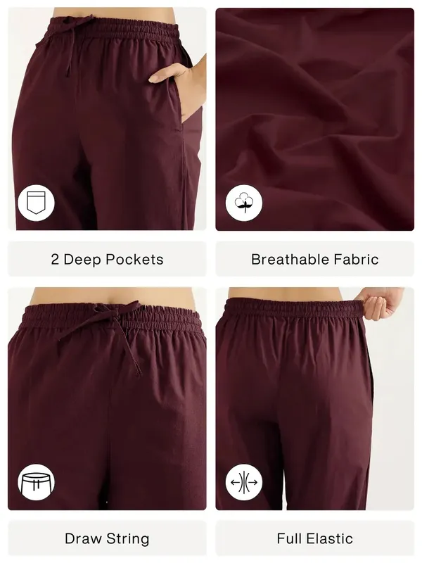 Women-Navy-Blue_&_Wine-Cotton-Straight-Pant