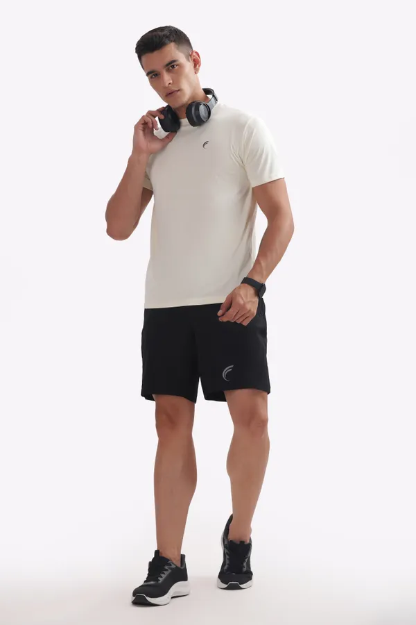 Cream_Round_Neck_Short_Sleeve_Sports_T-Shirt_for_Men