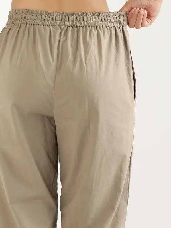 Women-Beige-Cotton-Straight-Pant