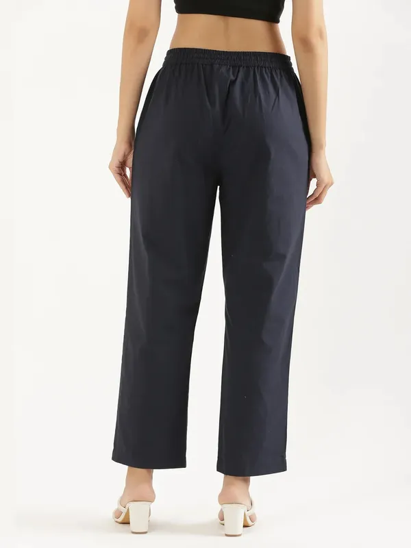 Women-Navy-Blue_&_Wine-Cotton-Straight-Pant