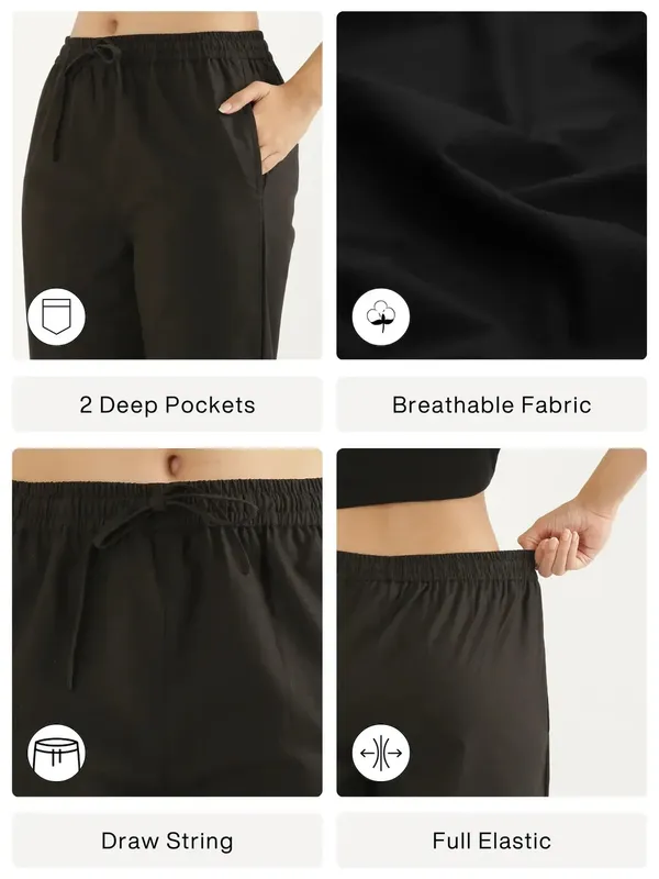 Women-Black_&_Cream-Cotton-Straight-Pant