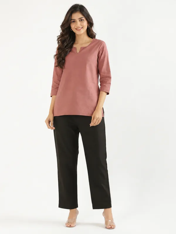 Women-Black-Cotton-Straight-Pant