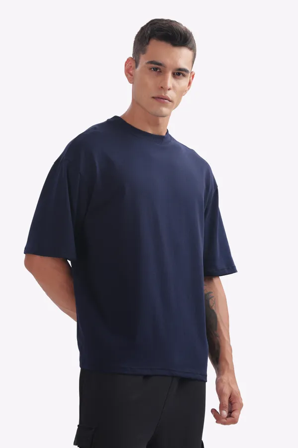 Navy_Blue_&_Black_Cotton_Gym_Rat_Graphic_Print_Oversized_T-Shirt_for_Men