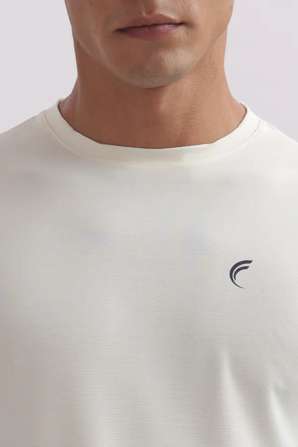 Cream_Round_Neck_Short_Sleeve_Sports_T-Shirt_for_Men