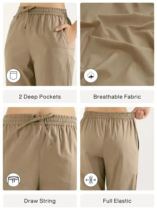 Women-Beige-Cotton-Straight-Pant