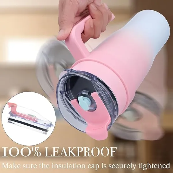 Pink_Ombre_Insulated_Tumbler_With_Handle_And_Straw_For_Office,_Car,_Yoga_Studio,_Outdoor_Use