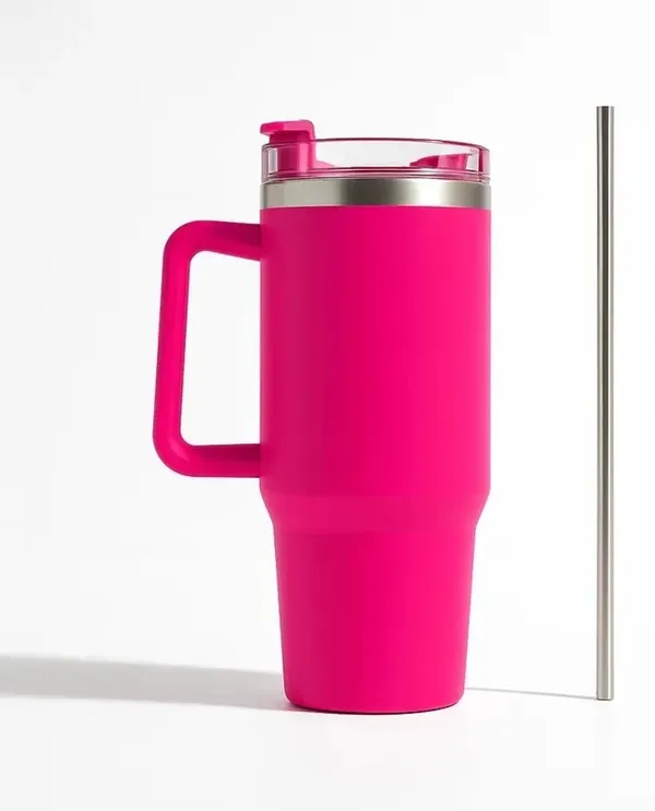 Pink_Stainless_Steel_Insulated_Tumbler_With_Handle_For_Car_Rides,_Desks,_And_Daily_On-The-Go_Use