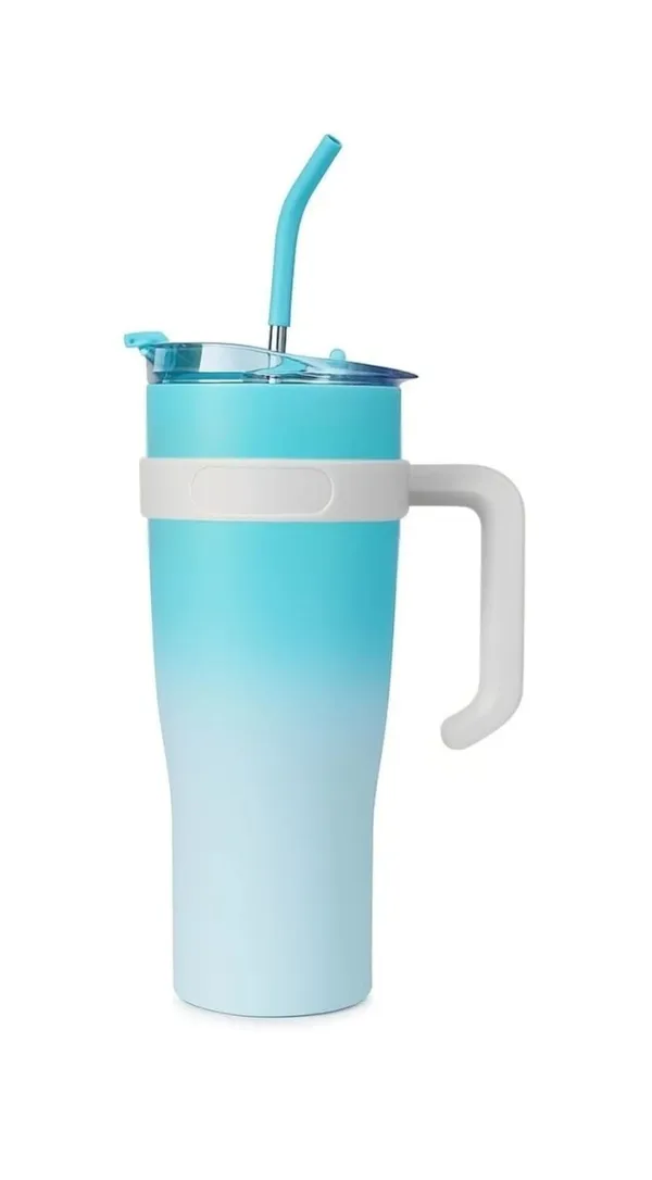 Turquoise_Ombre_Insulated_Steel_Tumbler_With_Handle_And_Straw_For_Gym,_Office,_Outdoors,_Travelling