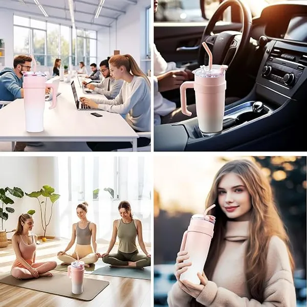 Pink_Ombre_Insulated_Tumbler_With_Handle_And_Straw_For_Office,_Car,_Yoga_Studio,_Outdoor_Use