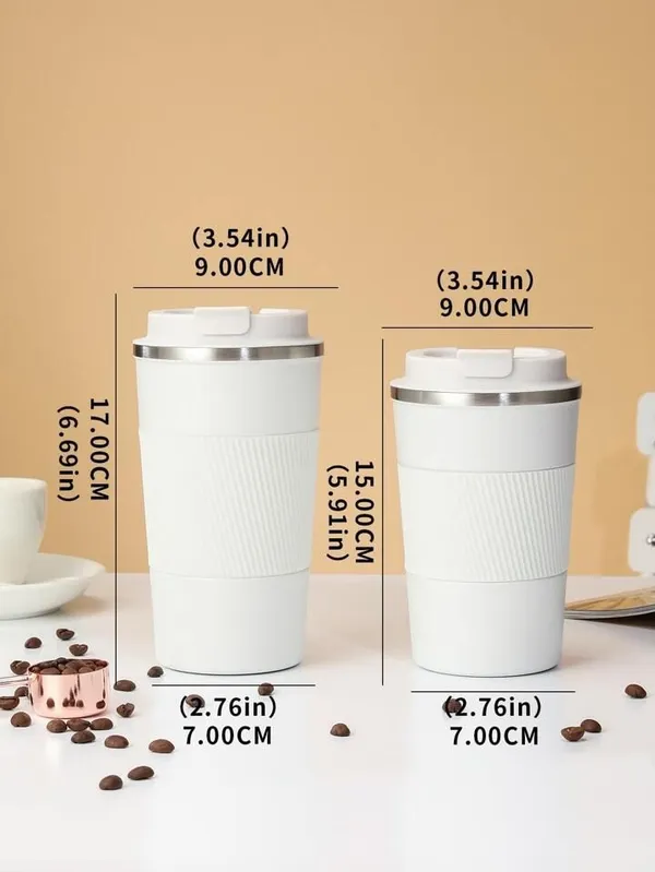 White_Stainless_Steel_Insulated_Tumbler_With_Handle_And_Stainless_Steel_Textured_Grip_Coffee_Travel_MugFor_Gym,_Office,_Travel,_Outdoor_Activities