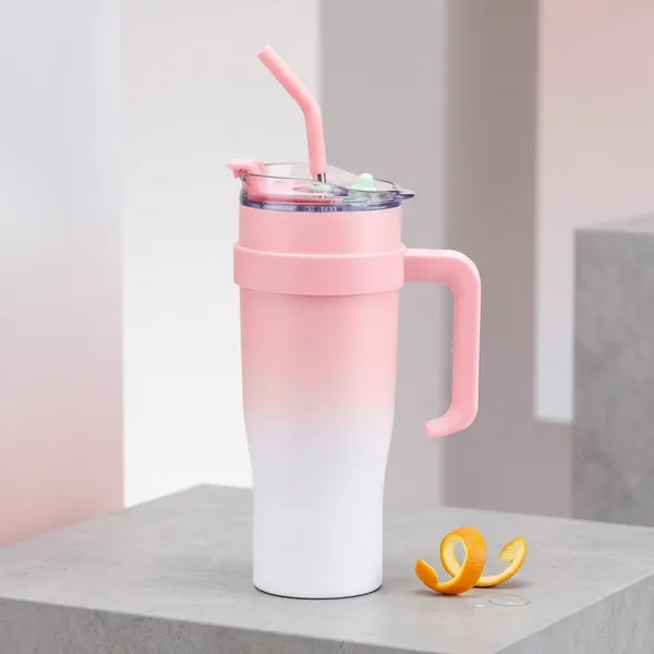 Pink_Ombre_Insulated_Tumbler_With_Handle_And_Straw_For_Office,_Car,_Yoga_Studio,_Outdoor_Use