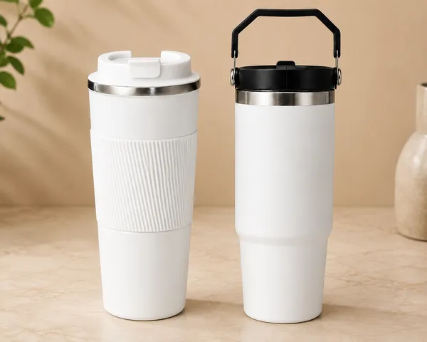 White_Stainless_Steel_Insulated_Tumbler_With_Handle_And_Stainless_Steel_Textured_Grip_Coffee_Travel_MugFor_Gym,_Office,_Travel,_Outdoor_Activities