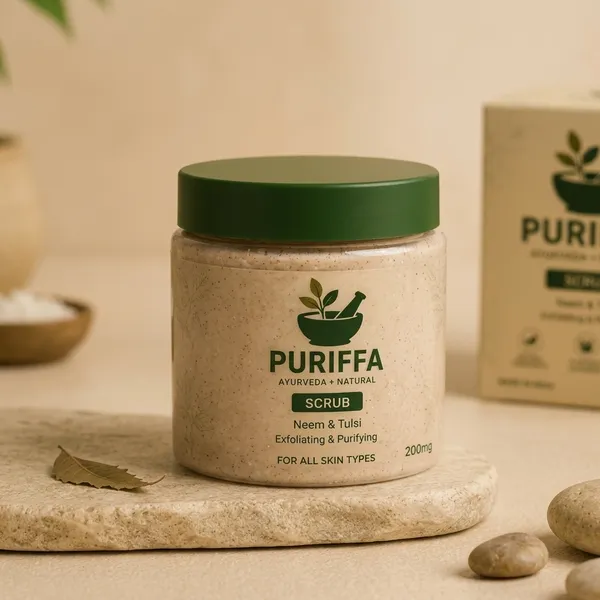 Puriffa_Neem_And_Tulsi_Exfoliating_And_Purifying_Face_Scrub