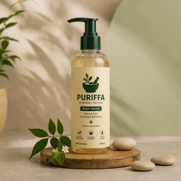 Puriffa_Neem_And_Tulsi_Ayurvedic_Body_Wash_And_Puriffa_Neem_And_Tulsi_Nourishing_Hydrating_Body_Lotion_300_Ml_Combo_Pack_Of_2