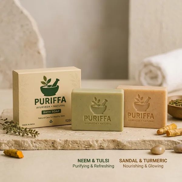 Puriffa_Ayurveda_Neem_Tulsi_Sandal_Turmeric_Bath_Soap_Set