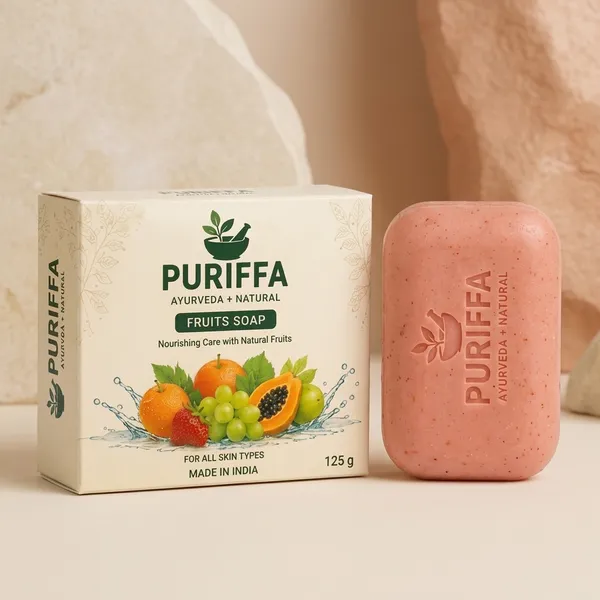 Puriffa_Ayurveda_Orange_Papaya_Strawberry_Fruit_Soap_Pack_Of_2