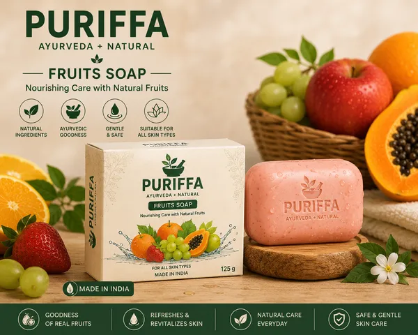 Puriffa_Ayurveda_Orange_Papaya_Strawberry_Fruit_Soap_Pack_Of_2