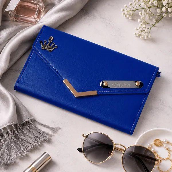 Blue_Personalised_Ladies_Clutch_Purse