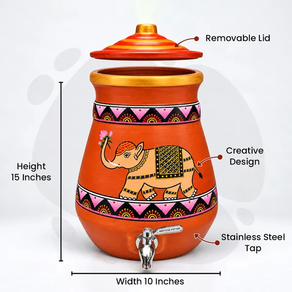 Lotus_Tusker_Clay_Water_Pot_(10_Litres)
