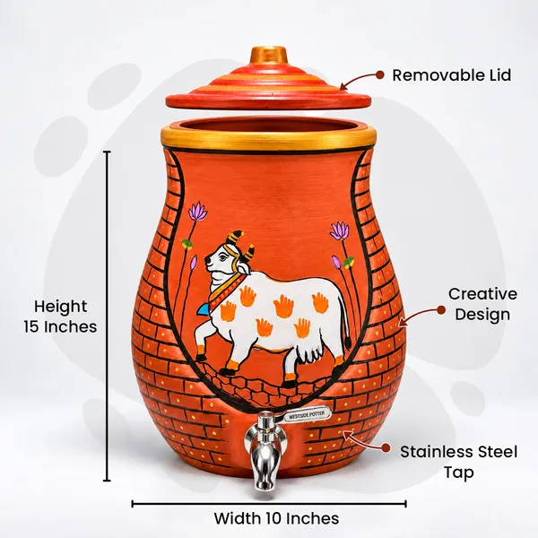 Lotus_Grace_Clay_Water_Pot_(10_Litres)
