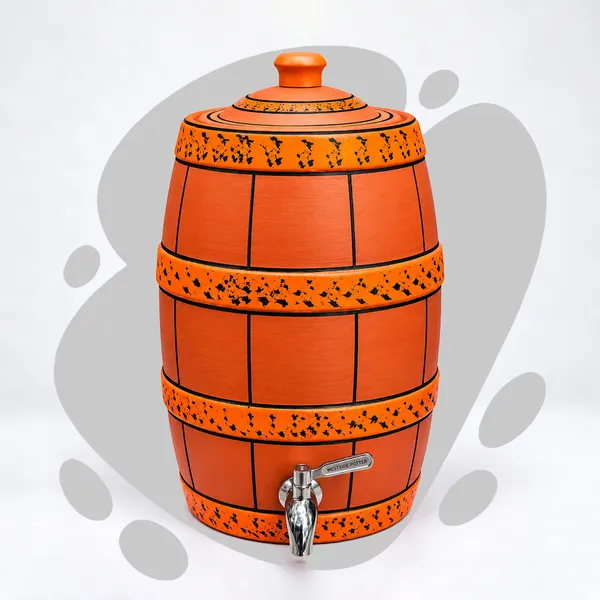 Amber_Barrel_Clay_Water_Pot_(12_Litres)