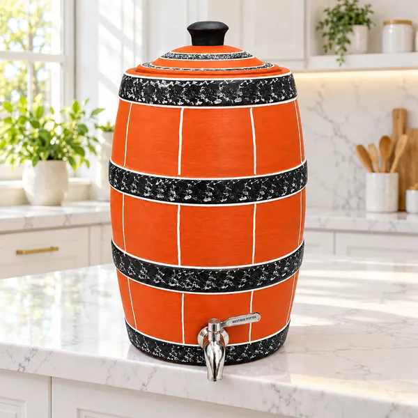Onyx_Barrel_Clay_Water_Pot_(12_Litres)